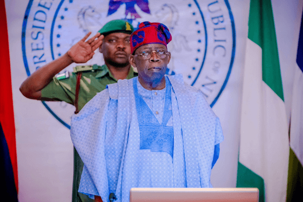 Tinubu speaks on Eagle Square slip, says “I did my dobale for democracy”