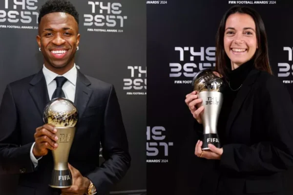Vinicius Junior Wins FIFA Best Men’s Player, Bonmati Retains Women’s Award